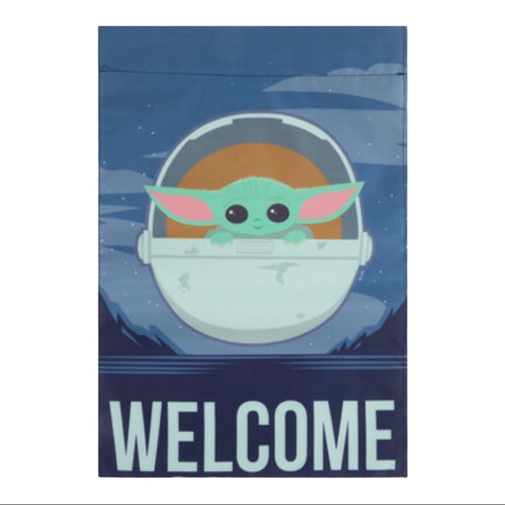 NWT Garden Flag WELCOME Dorm Room Mandalorian STAR WARS The Child YODA